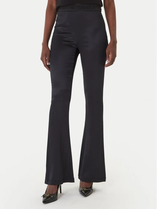 Zdjęcie produktu Versace Jeans Couture Spodnie materiałowe 80HAC1A7 N0640 Czarny Flare Fit