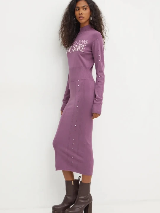 Zdjęcie produktu Versace Jeans Couture sukienka fioletowy