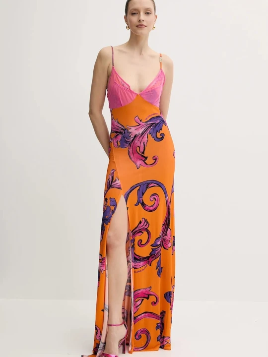 Zdjęcie produktu Versace Jeans Couture sukienka pomarańczowy