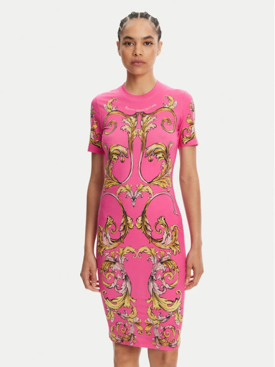 Zdjęcie produktu Versace Jeans Couture Sukienka codzienna 78HAO9P9 Różowy Slim Fit