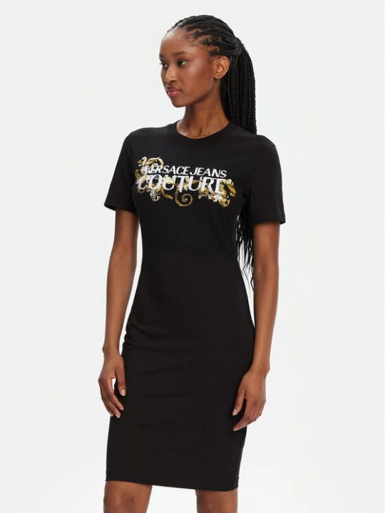 Zdjęcie produktu Versace Jeans Couture Sukienka codzienna 78HAOC06 Czarny Slim Fit