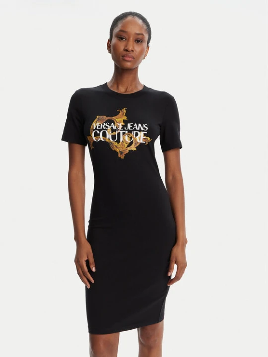 Zdjęcie produktu Versace Jeans Couture Sukienka codzienna 79HAOE06 CJ02E Czarny Regular Fit