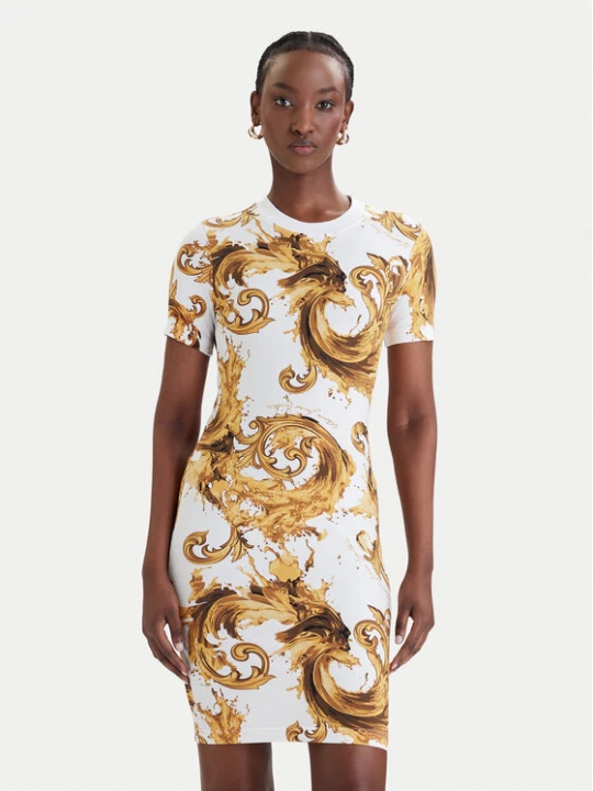 Zdjęcie produktu Versace Jeans Couture Sukienka codzienna 80HAO939 JS553 Biały Slim Fit