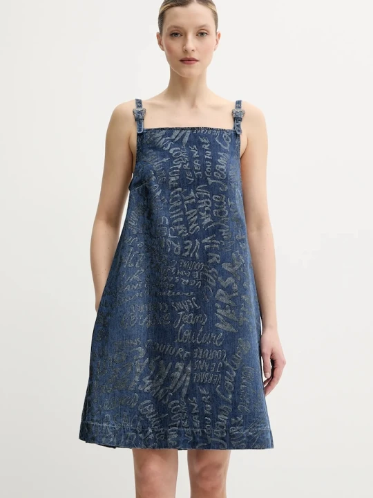 Zdjęcie produktu Versace Jeans Couture sukienka jeansowa granatowy