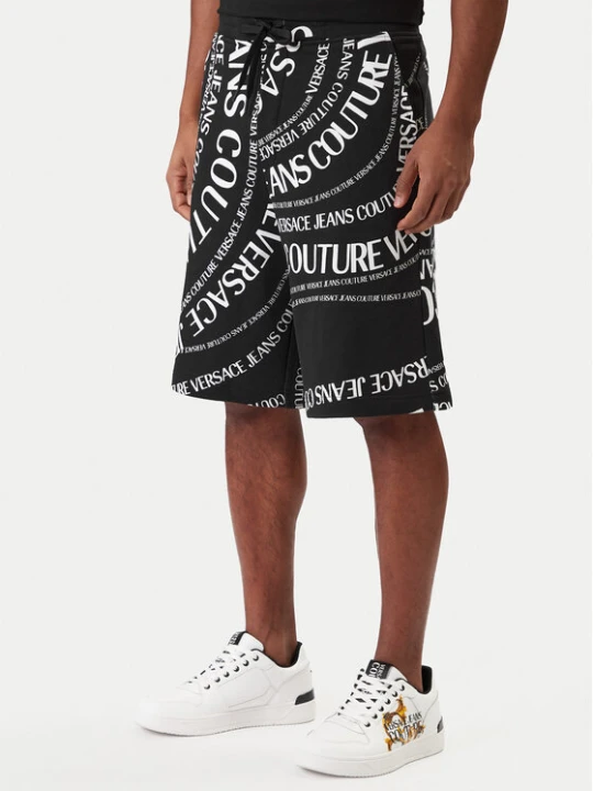 Zdjęcie produktu Versace Jeans Couture Szorty sportowe 80GAD3B0 FS221 Czarny Regular Fit