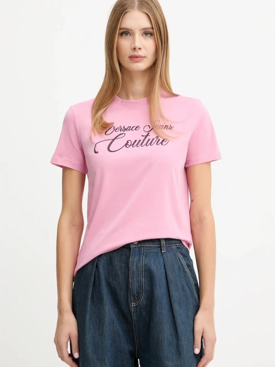 Zdjęcie produktu Versace Jeans Couture t-shirt różowy