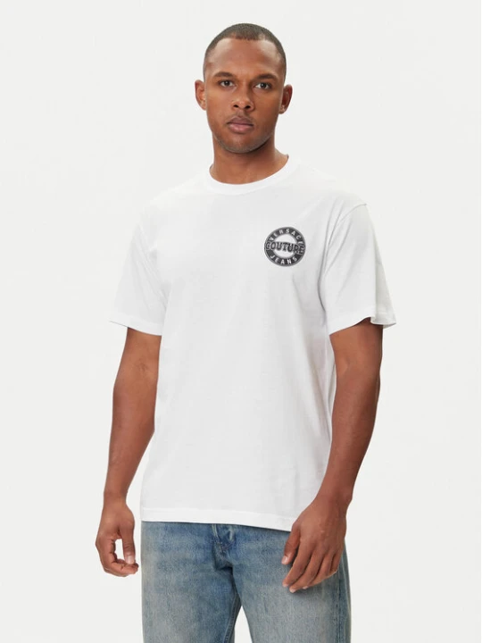 Zdjęcie produktu Versace Jeans Couture T-Shirt 79GAHT02 CJ00T Biały Regular Fit