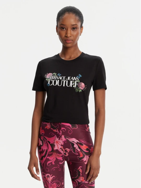 Zdjęcie produktu Versace Jeans Couture T-Shirt 79HAHB00 CJB01 Czarny Regular Fit