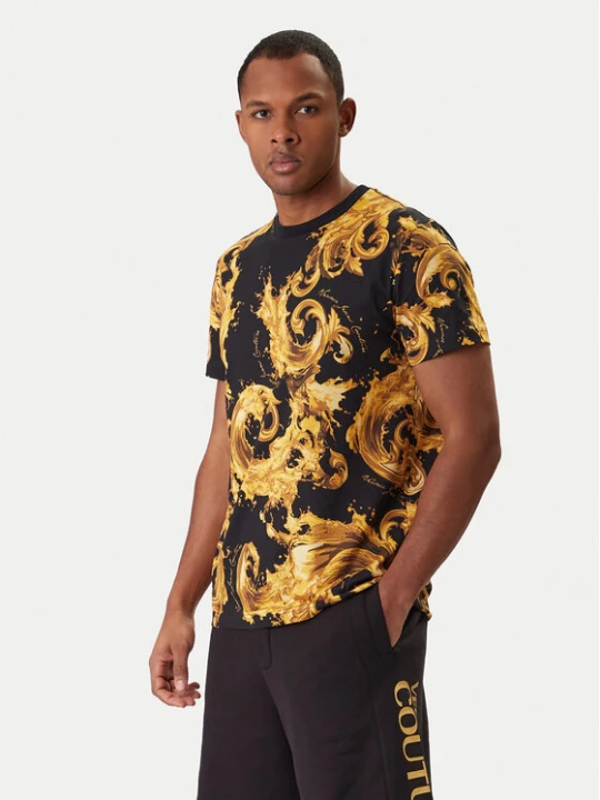 Zdjęcie produktu Versace Jeans Couture T-Shirt 80GAH6S0 JS543 Czarny Regular Fit