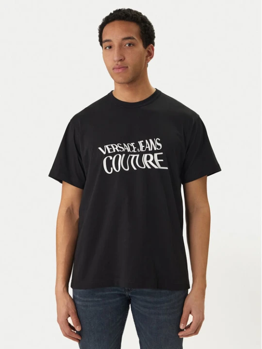 Zdjęcie produktu Versace Jeans Couture T-Shirt 80GAHE04 CJ00E Czarny Regular Fit