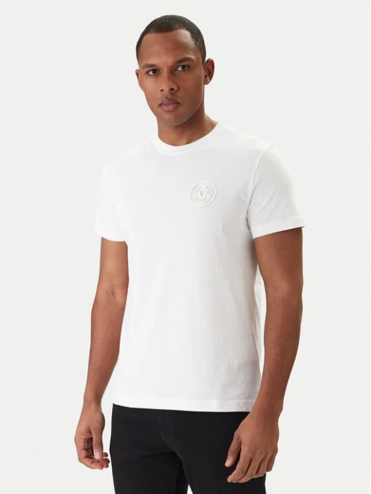 Zdjęcie produktu Versace Jeans Couture T-Shirt 80GAHT03 CJ00T Biały Regular Fit