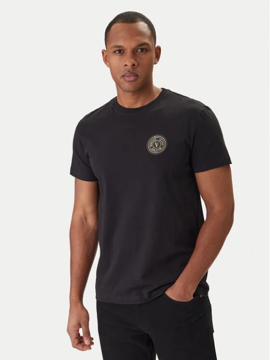 Zdjęcie produktu Versace Jeans Couture T-Shirt 80GAHT03 CJ00T Czarny Regular Fit