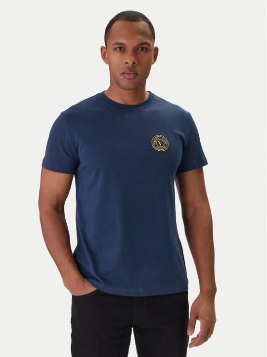 Zdjęcie produktu Versace Jeans Couture T-Shirt 80GAHT03 CJ00T Niebieski Regular Fit