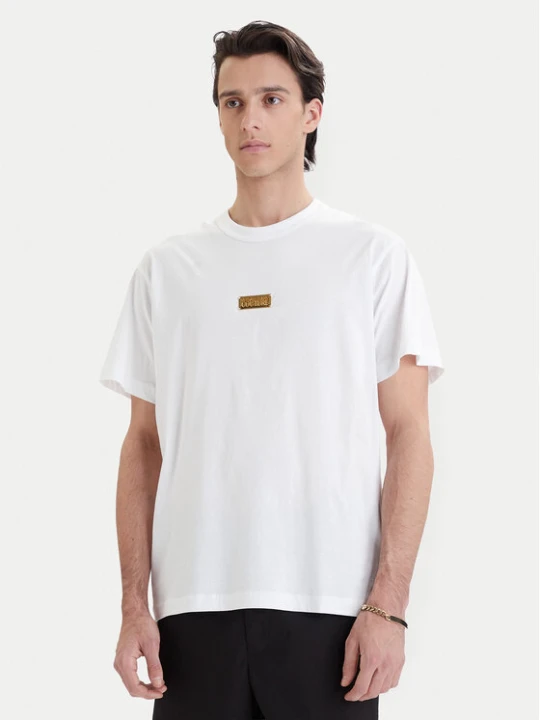 Zdjęcie produktu Versace Jeans Couture T-Shirt 80GAHT05 CJ00T Biały Regular Fit