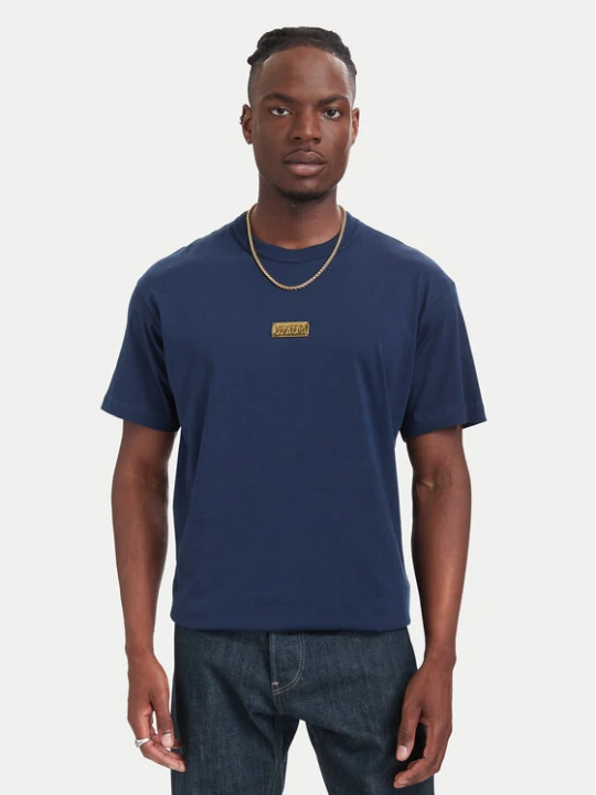 Zdjęcie produktu Versace Jeans Couture T-Shirt 80GAHT05 CJ00T Granatowy Regular Fit