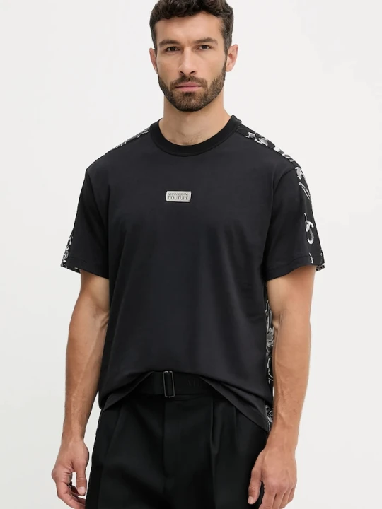 Zdjęcie produktu Versace Jeans Couture t-shirt bawełniany czarny