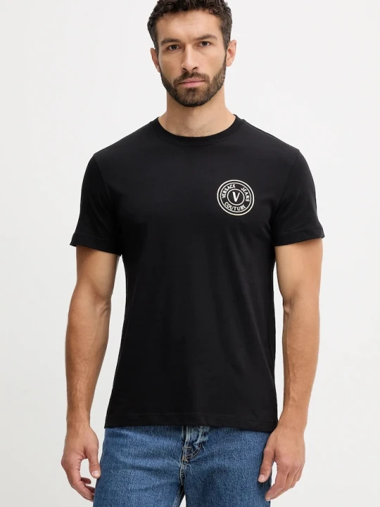 Zdjęcie produktu Versace Jeans Couture t-shirt bawełniany czarny