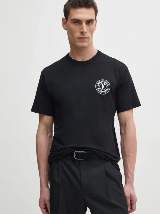 Zdjęcie produktu Versace Jeans Couture t-shirt bawełniany czarny