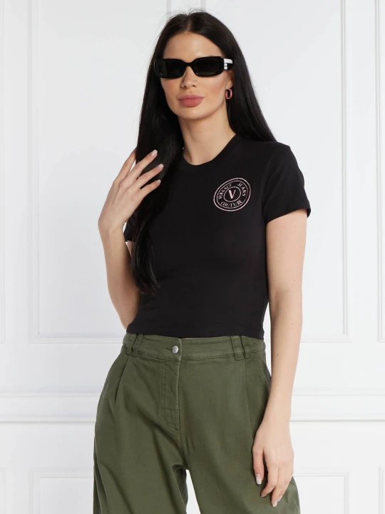 Zdjęcie produktu Versace Jeans Couture T-shirt | Cropped Fit czarny