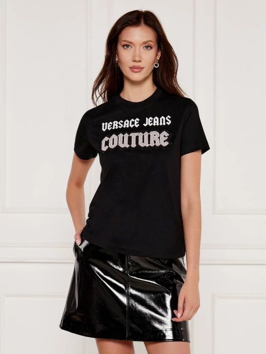 Zdjęcie produktu Versace Jeans Couture T-shirt goth patch | Regular Fit czarny