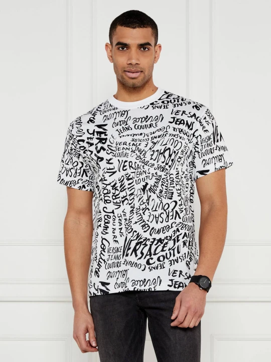 Zdjęcie produktu Versace Jeans Couture T-shirt Logomania | Regular Fit biały