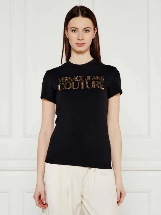 Zdjęcie produktu Versace Jeans Couture T-shirt SERIGRAFICHE | Slim Fit czarny