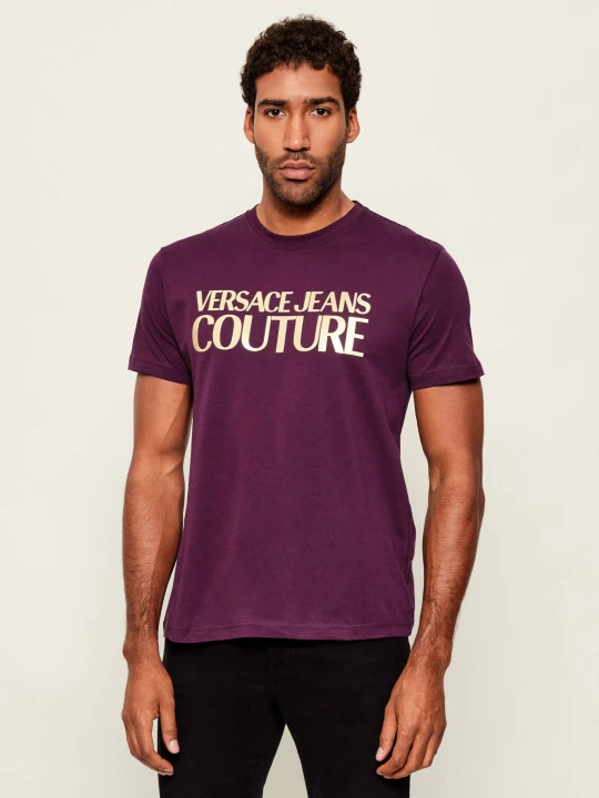 Zdjęcie produktu Versace Jeans Couture T-shirt | Slim Fit bordowy