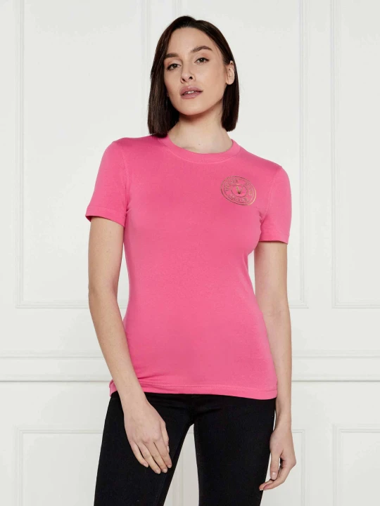 Zdjęcie produktu Versace Jeans Couture T-shirt | Slim Fit różowy