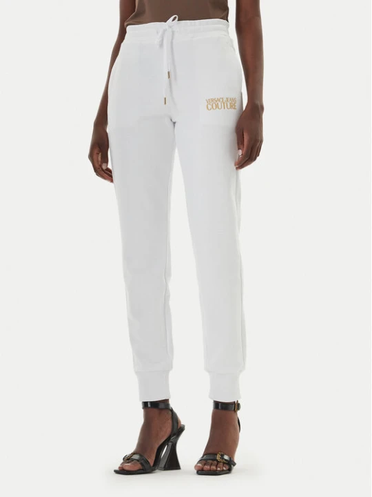 Zdjęcie produktu Versace Jeans Spodnie dresowe 80HAAT01 Biały Regular Fit