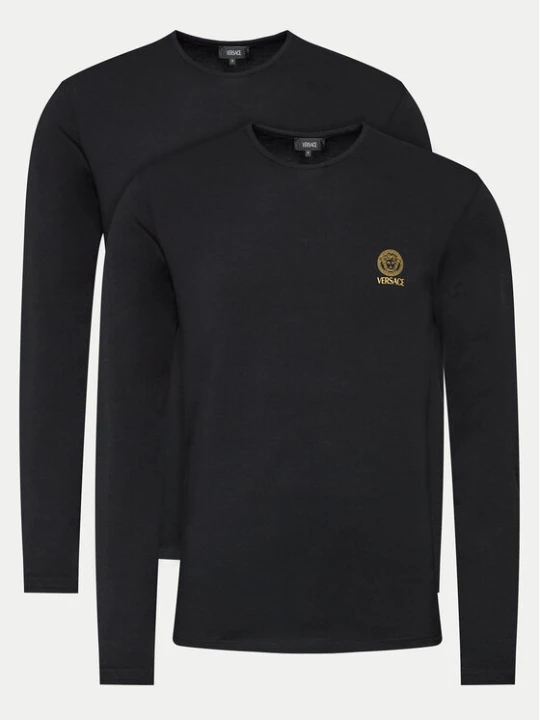 Zdjęcie produktu Versace Komplet longsleeve AU10197 Czarny Slim Fit