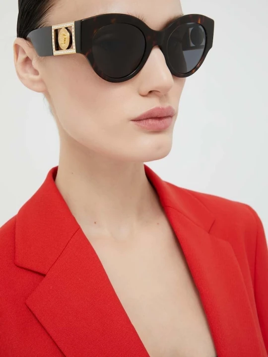 Zdjęcie produktu Versace okulary przeciwsłoneczne brązowy