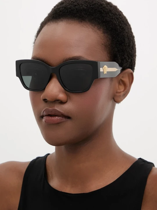 Zdjęcie produktu Versace okulary przeciwsłoneczne kocie oczy damskie czarny