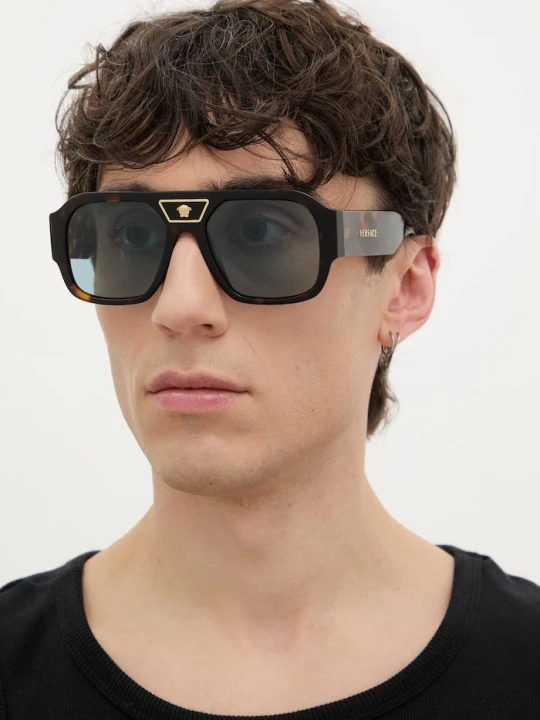 Zdjęcie produktu Versace okulary przeciwsłoneczne męskie brązowy