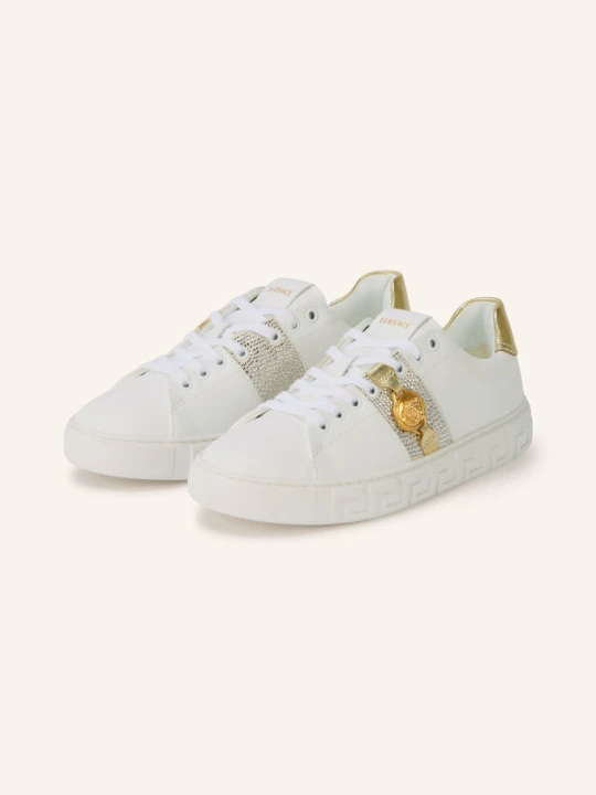 Zdjęcie produktu Versace Sneakersy Z Kamieniami Ozdobnymi weiss