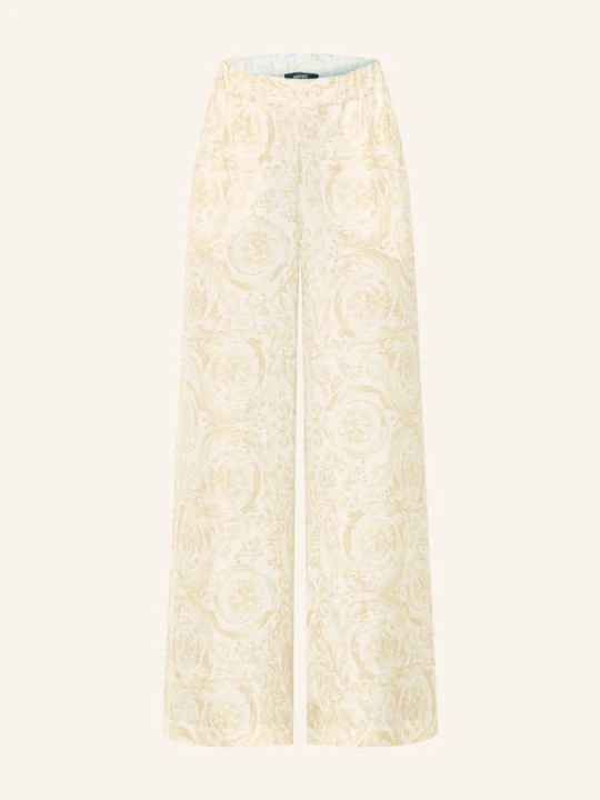 Zdjęcie produktu Versace Spodnie Z Jedwabiu Typu Marlene gold