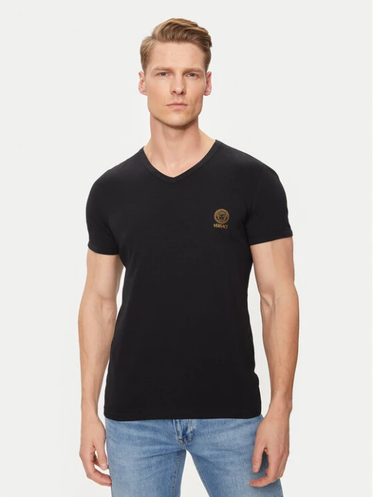 Zdjęcie produktu Versace T-Shirt AUU01004 Czarny Regular Fit