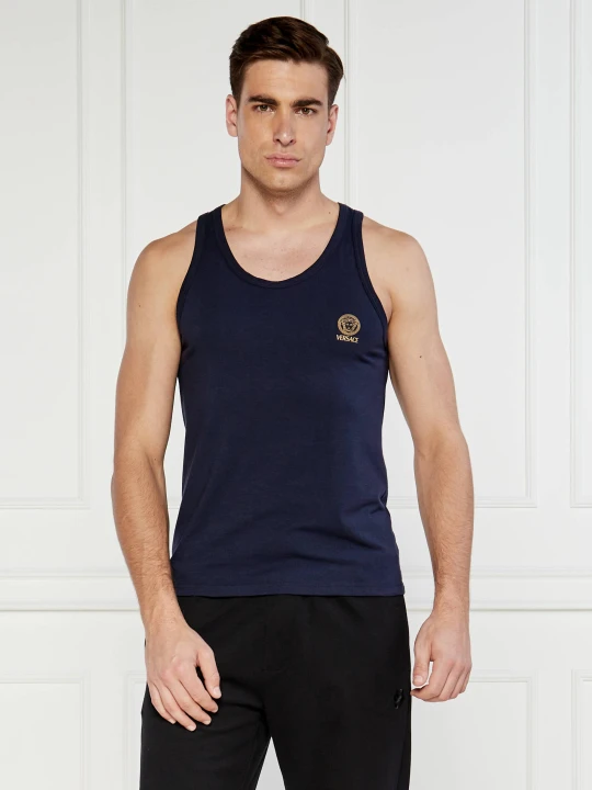 Zdjęcie produktu Versace Tank top | Slim Fit granatowy