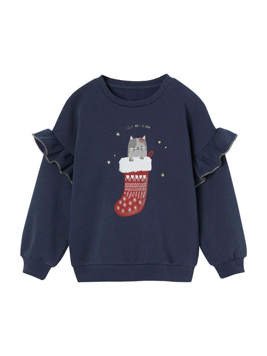 Zdjęcie produktu vertbaudet Bluza w kolorze granatowym rozmiar: 128