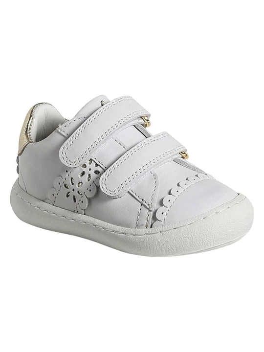 Zdjęcie produktu vertbaudet Skórzane sneakersy "Tokyo" w kolorze białym rozmiar: 20