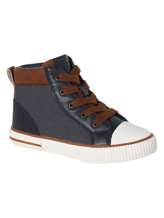Zdjęcie produktu vertbaudet Sneakersy w kolorze granatowo-jasnobrązowym rozmiar: 24
