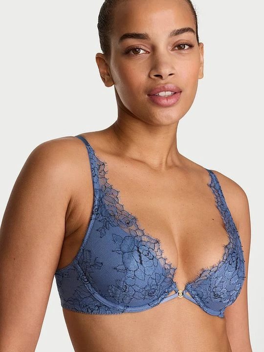 Zdjęcie produktu Very Sexy Biustonosz lekko usztywniany Denim Rose Plunge Victoria's Secret Niebieski