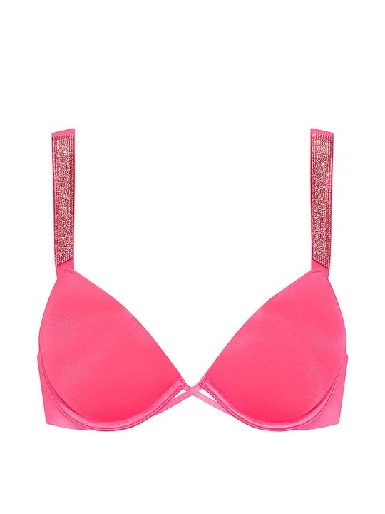 Zdjęcie produktu Very Sexy Biustonosz lekko usztywniany z błyszczącymi ramiączkami Shine Strap Demi Victoria's Secret Różowy