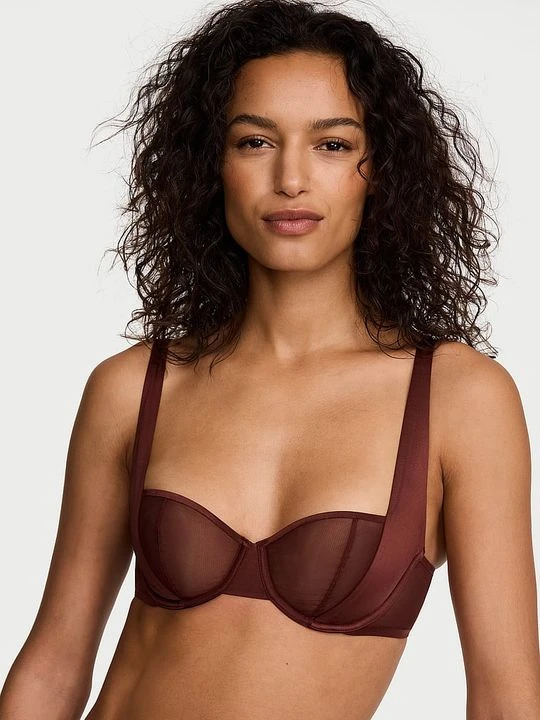 Zdjęcie produktu Very Sexy Biustonosz nieusztywniany balkonetka Sheer Reveal Victoria's Secret Brązowy