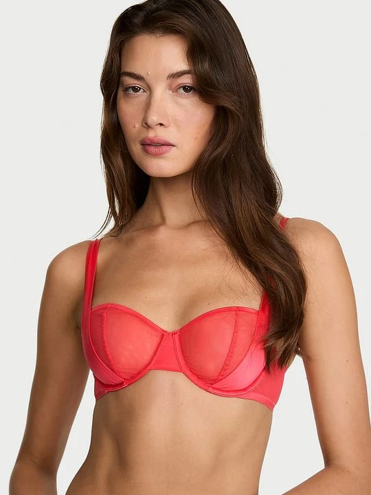 Zdjęcie produktu Very Sexy Biustonosz nieusztywniany balkonetka Sheer Reveal Victoria's Secret Różowy