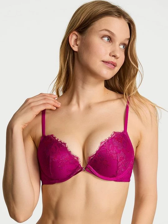 Zdjęcie produktu Very Sexy Biustonosz push-up koronkowy Rose Lace Victoria's Secret Różowy