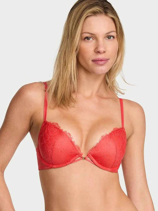 Zdjęcie produktu Very Sexy Biustonosz push-up koronkowy Rose Lace Victoria's Secret Różowy