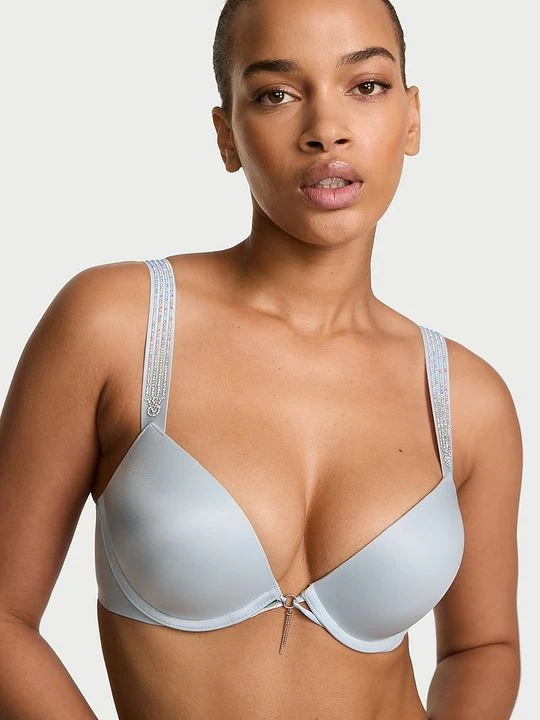Zdjęcie produktu Very Sexy Biustonosz push-up powiększający o 2 rozmiary Bombshell Ombre Shine Strap Victoria's Secret Niebieski