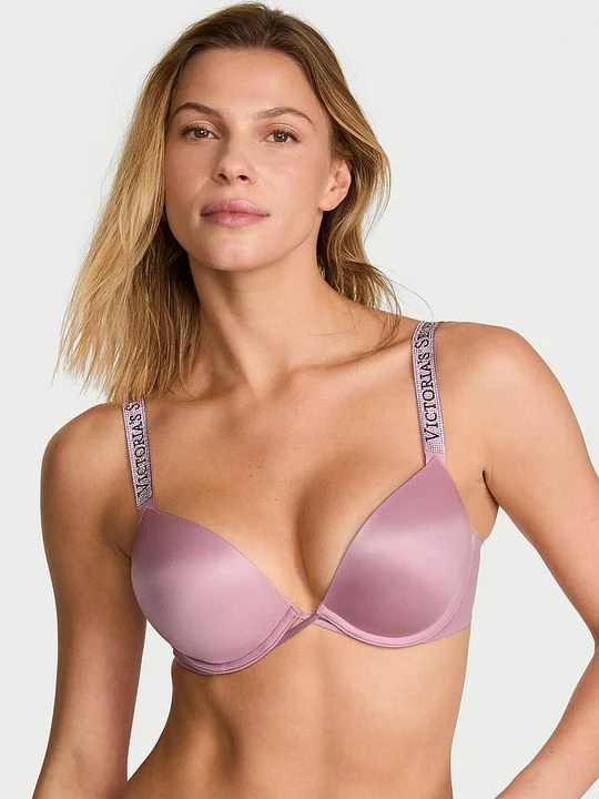 Zdjęcie produktu Very Sexy Biustonosz push-up powiększający o 2 rozmiary Bombshell Shine Strap Victoria's Secret Różowy