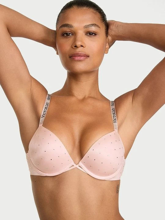 Zdjęcie produktu Very Sexy Biustonosz push-up Shine Strap Dot Victoria's Secret Różowy