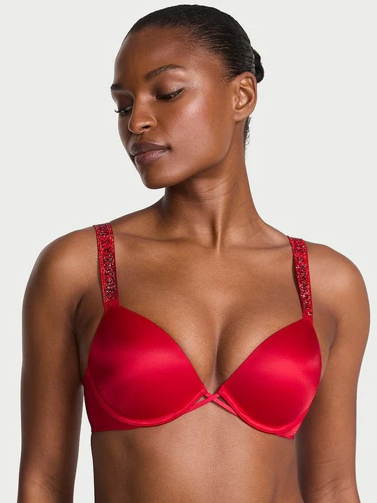 Zdjęcie produktu Very Sexy Biustonosz push-up Shine Strap Victoria's Secret Czerwony